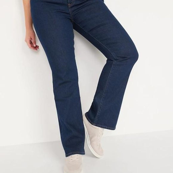 Old Navy Extra High-Waisted Kicker Boot-Cut Button-Fly Jeans for Women New - Picture 2 of 4